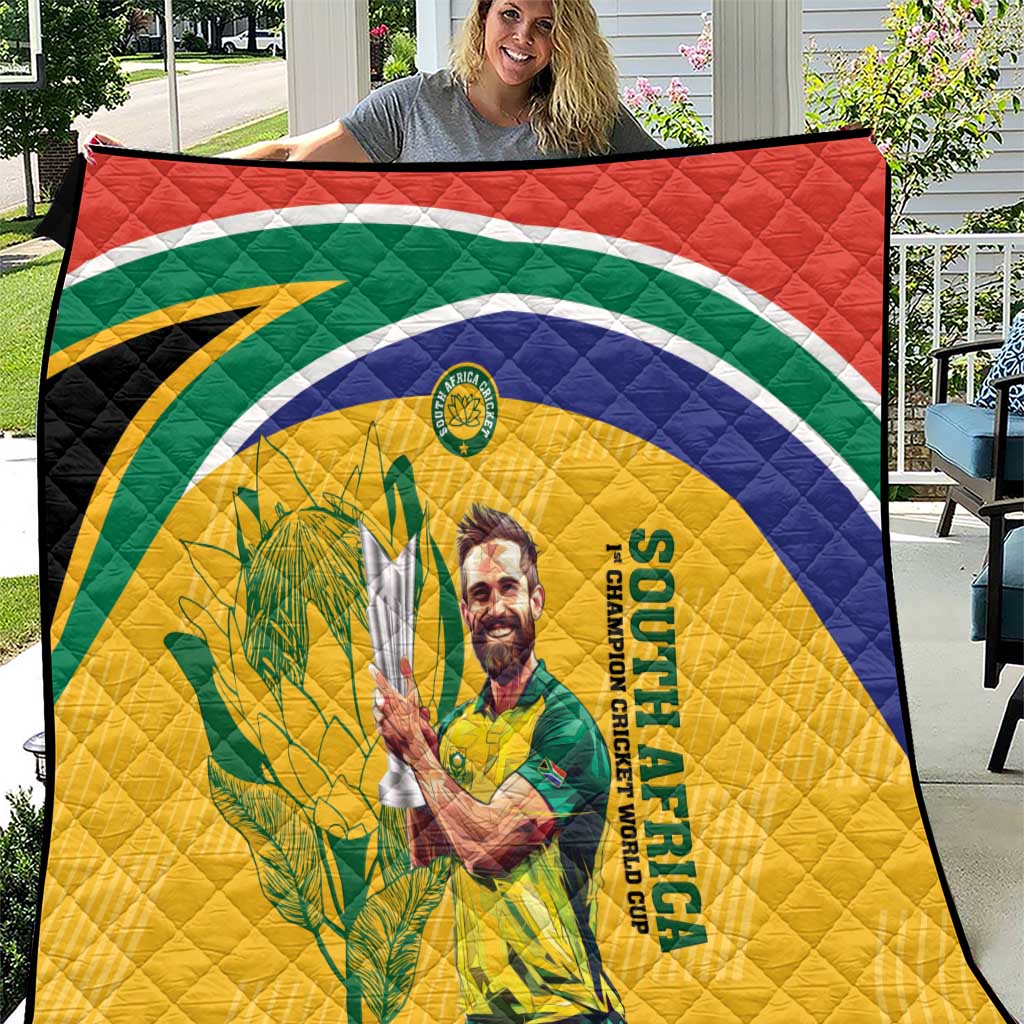 South Africa Cricket Quilt 1st Champions World Cup Proud Of Our Boys - Wonder Print Shop