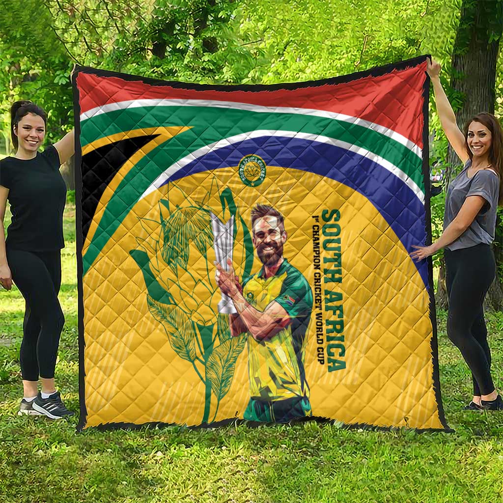 South Africa Cricket Quilt 1st Champions World Cup Proud Of Our Boys - Wonder Print Shop