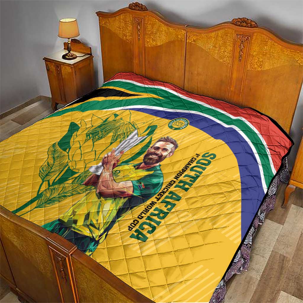 South Africa Cricket Quilt 1st Champions World Cup Proud Of Our Boys - Wonder Print Shop
