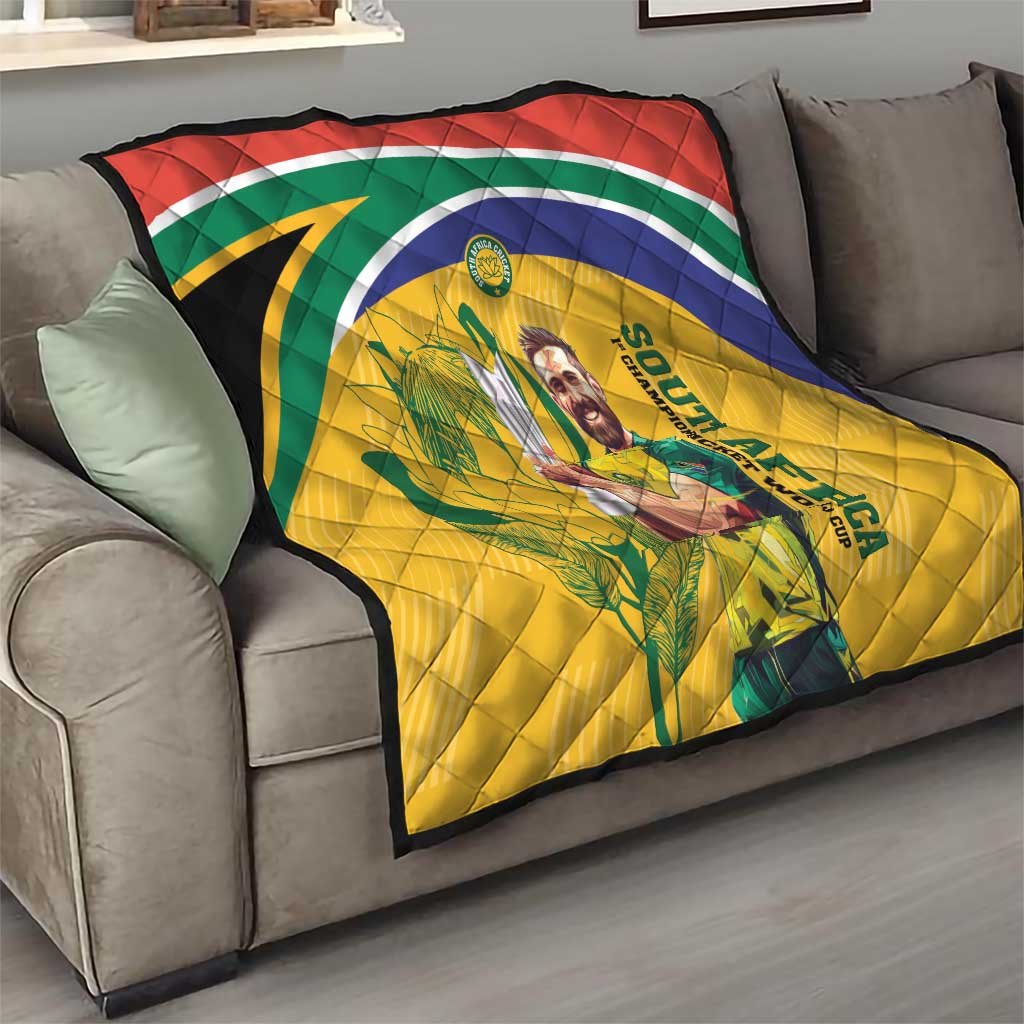 South Africa Cricket Quilt 1st Champions World Cup Proud Of Our Boys - Wonder Print Shop