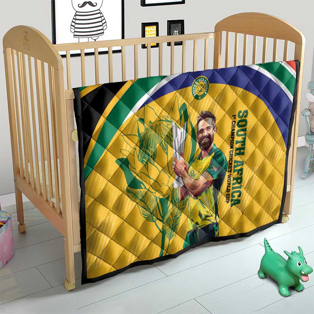South Africa Cricket Quilt 1st Champions World Cup Proud Of Our Boys - Wonder Print Shop