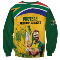South Africa Cricket Sweatshirt 1st Champions World Cup Proud Of Our Boys - Wonder Print Shop