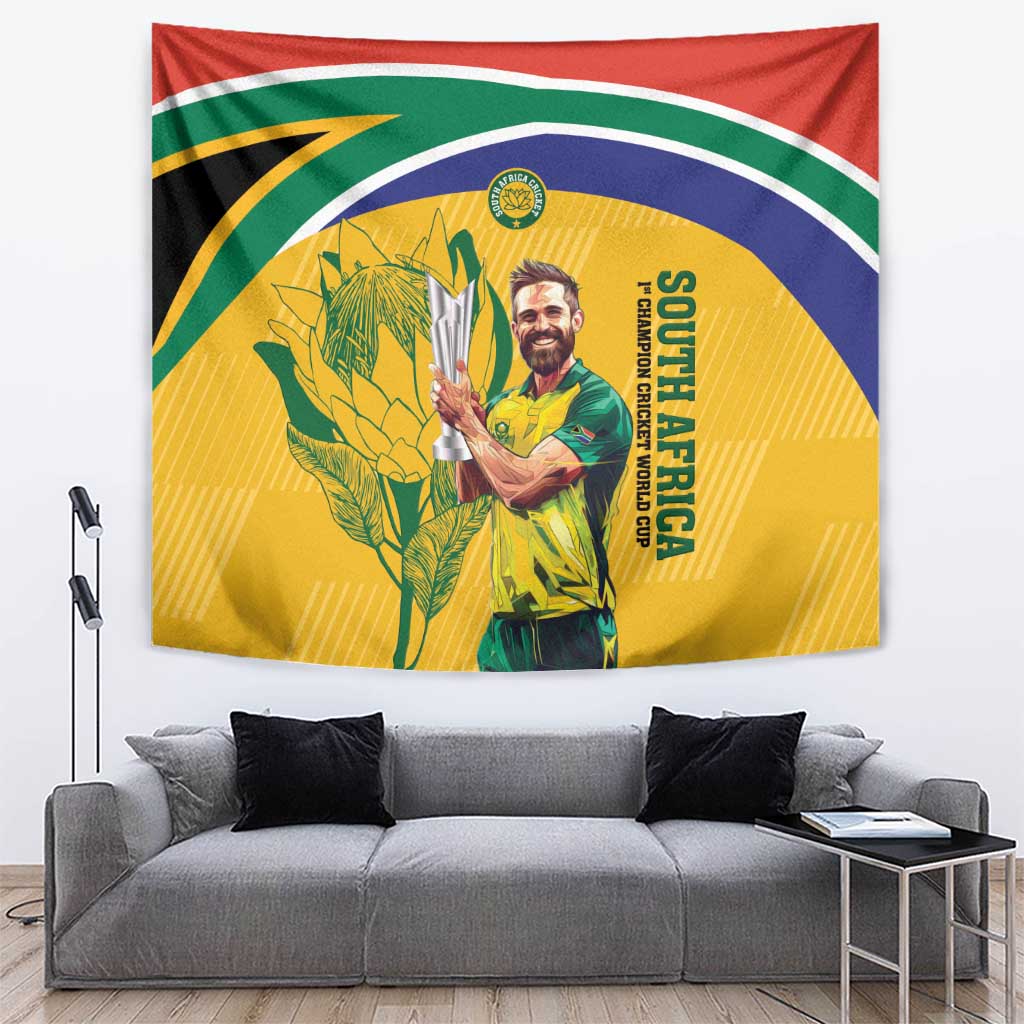 South Africa Cricket Tapestry 1st Champions World Cup Proud Of Our Boys - Wonder Print Shop