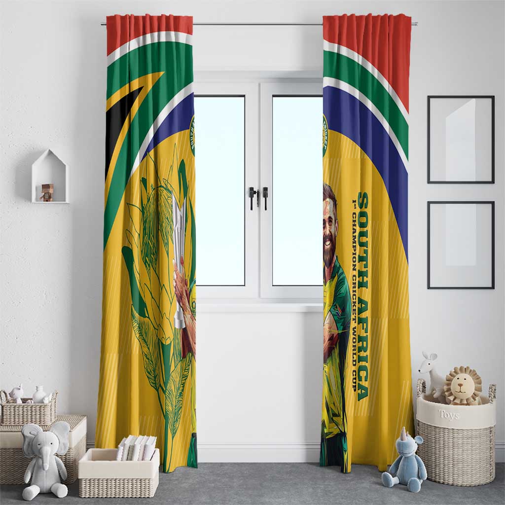 South Africa Cricket Window Curtain 1st Champions World Cup Proud Of Our Boys - Wonder Print Shop