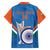 Custom India Cricket Family Matching Off Shoulder Short Dress and Hawaiian Shirt 2nd Champions World Cup Men In Blue - Wonder Print Shop