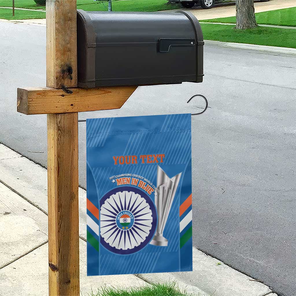 Custom India Cricket Garden Flag 2nd Champions World Cup Men In Blue - Wonder Print Shop