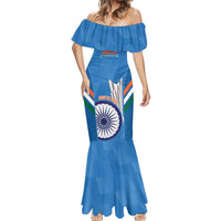 Custom India Cricket Mermaid Dress 2nd Champions World Cup Men In Blue - Wonder Print Shop