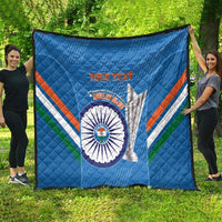 Custom India Cricket Quilt 2nd Champions World Cup Men In Blue - Wonder Print Shop