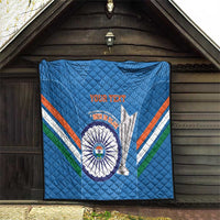 Custom India Cricket Quilt 2nd Champions World Cup Men In Blue - Wonder Print Shop