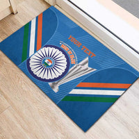 Custom India Cricket Rubber Doormat 2nd Champions World Cup Men In Blue - Wonder Print Shop