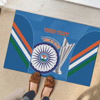 Custom India Cricket Rubber Doormat 2nd Champions World Cup Men In Blue - Wonder Print Shop