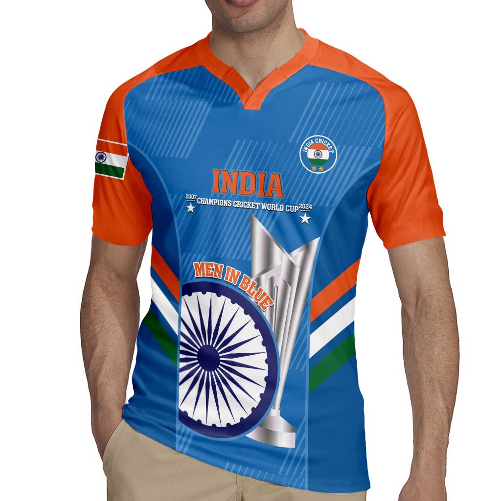 Custom India Cricket Rugby Jersey 2nd Champions World Cup Men In Blue - Wonder Print Shop