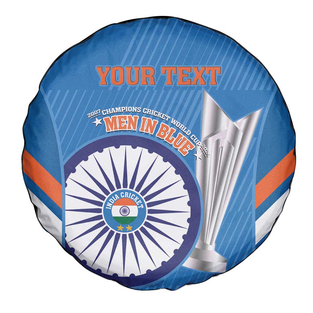 Custom India Cricket Spare Tire Cover 2nd Champions World Cup Men In Blue - Wonder Print Shop