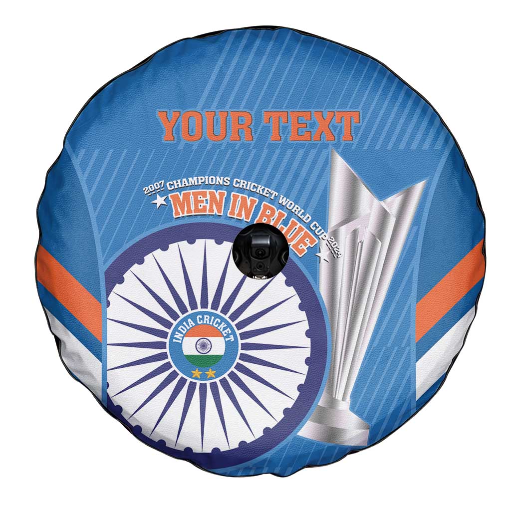 Custom India Cricket Spare Tire Cover 2nd Champions World Cup Men In Blue - Wonder Print Shop
