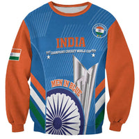 Custom India Cricket Sweatshirt 2nd Champions World Cup Men In Blue - Wonder Print Shop
