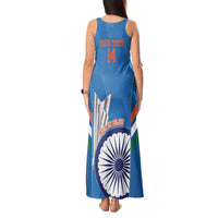 Custom India Cricket Tank Maxi Dress 2nd Champions World Cup Men In Blue - Wonder Print Shop