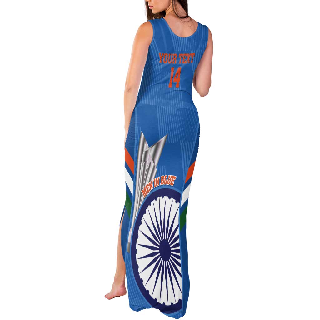 Custom India Cricket Tank Maxi Dress 2nd Champions World Cup Men In Blue - Wonder Print Shop