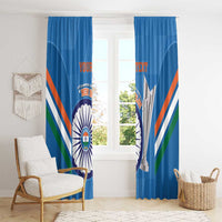 Custom India Cricket Window Curtain 2nd Champions World Cup Men In Blue - Wonder Print Shop