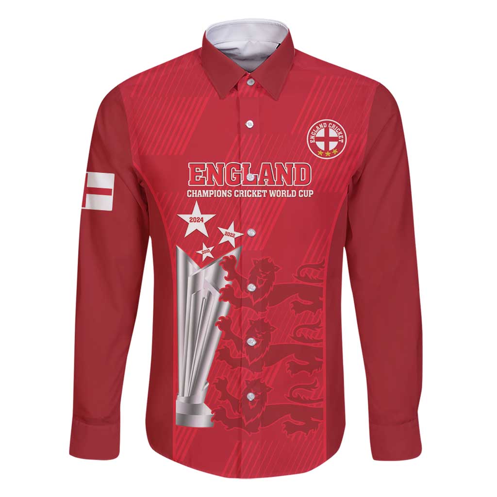 Custom England Cricket Family Matching Long Sleeve Bodycon Dress and Hawaiian Shirt 3rd Champions World Cup Proud - Wonder Print Shop