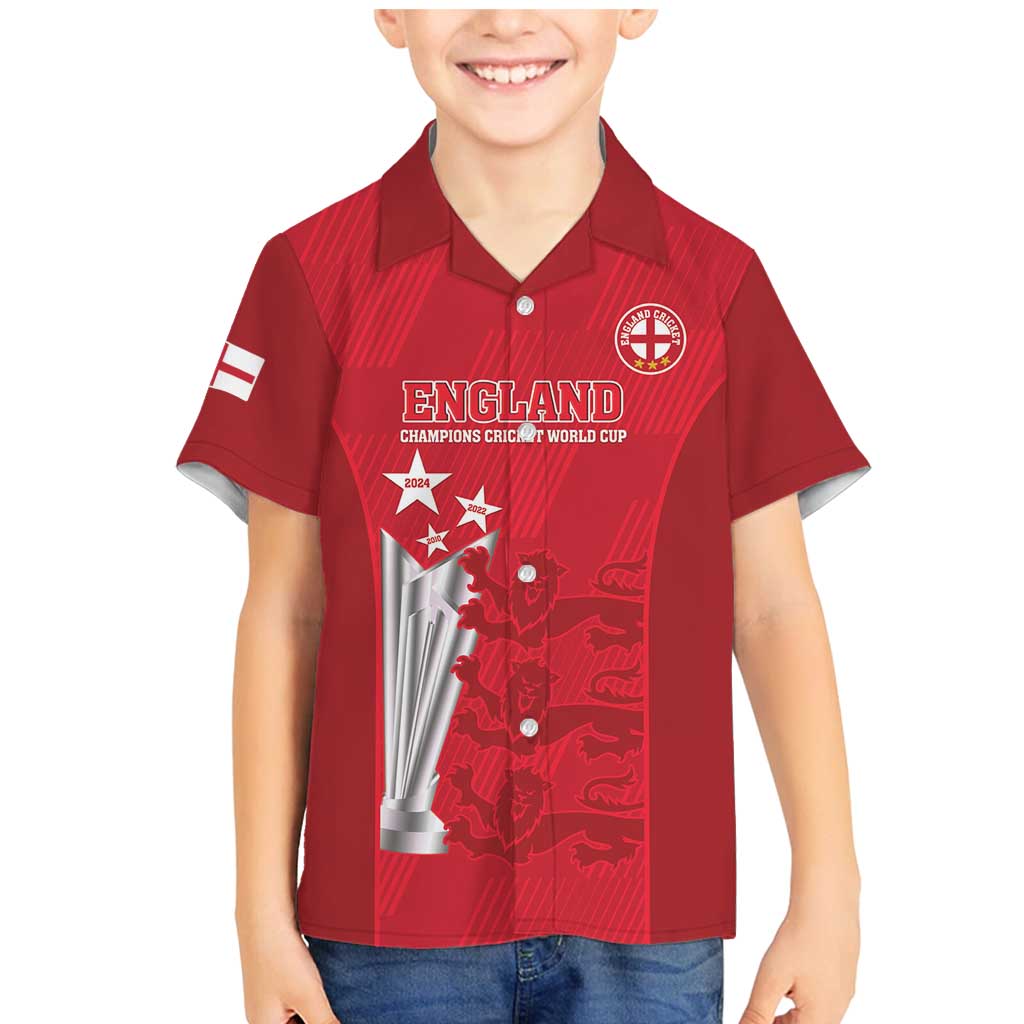 Custom England Cricket Family Matching Mermaid Dress and Hawaiian Shirt 3rd Champions World Cup Proud - Wonder Print Shop