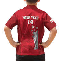 Custom England Cricket Family Matching Off The Shoulder Long Sleeve Dress and Hawaiian Shirt 3rd Champions World Cup Proud - Wonder Print Shop