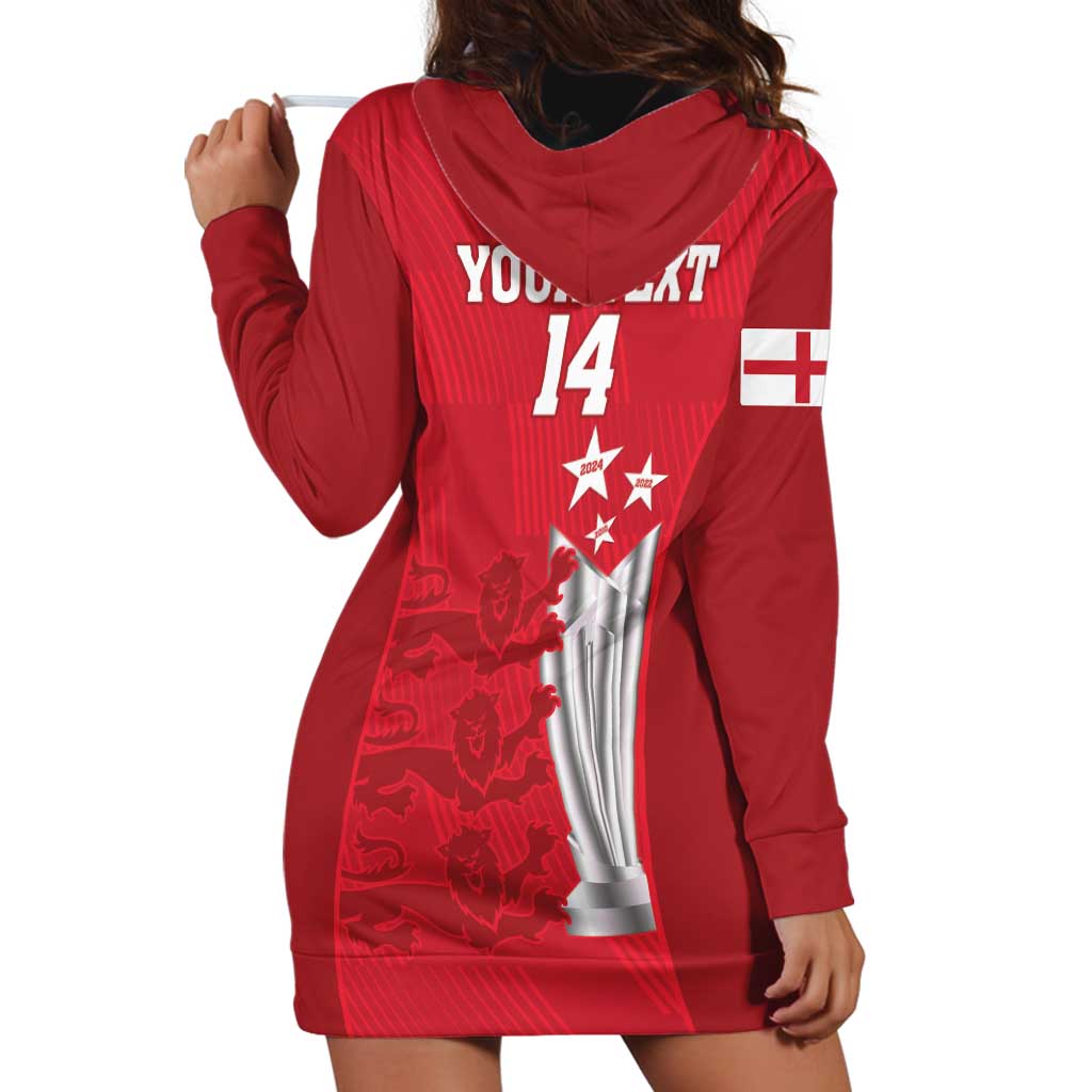 Custom England Cricket Hoodie Dress 3rd Champions World Cup Proud - Wonder Print Shop