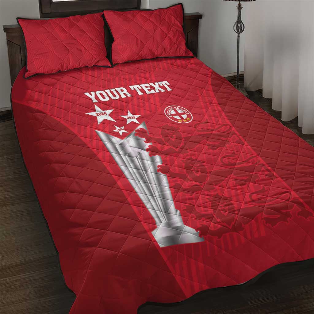 Custom England Cricket Quilt Bed Set 3rd Champions World Cup Proud - Wonder Print Shop