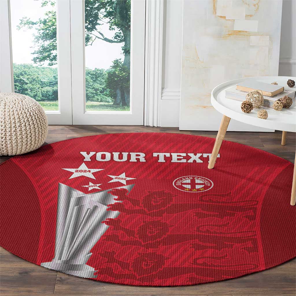 Custom England Cricket Round Carpet 3rd Champions World Cup Proud