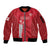 Custom England Cricket Sleeve Zip Bomber Jacket 3rd Champions World Cup Proud - Wonder Print Shop
