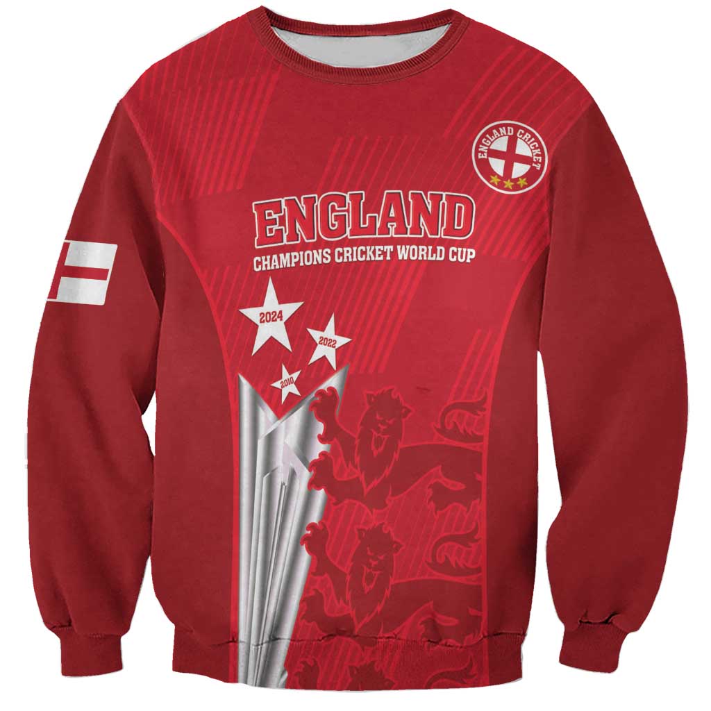 Custom England Cricket Sweatshirt 3rd Champions World Cup Proud - Wonder Print Shop