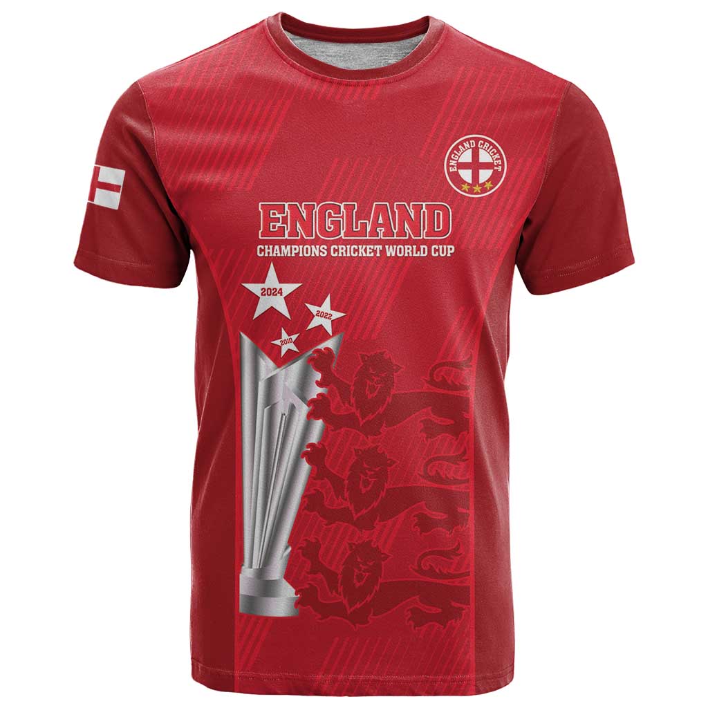 Custom England Cricket T Shirt 3rd Champions World Cup Proud - Wonder Print Shop