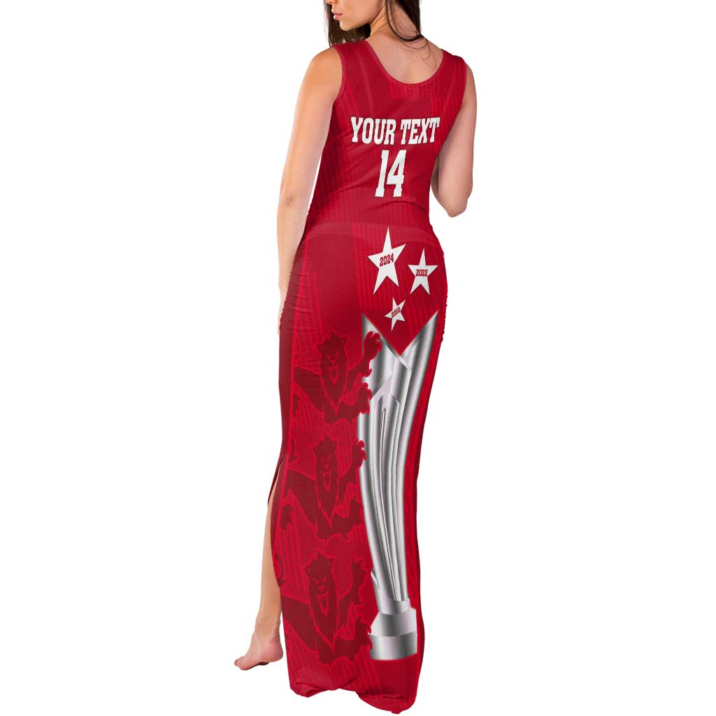 Custom England Cricket Tank Maxi Dress 3rd Champions World Cup Proud - Wonder Print Shop