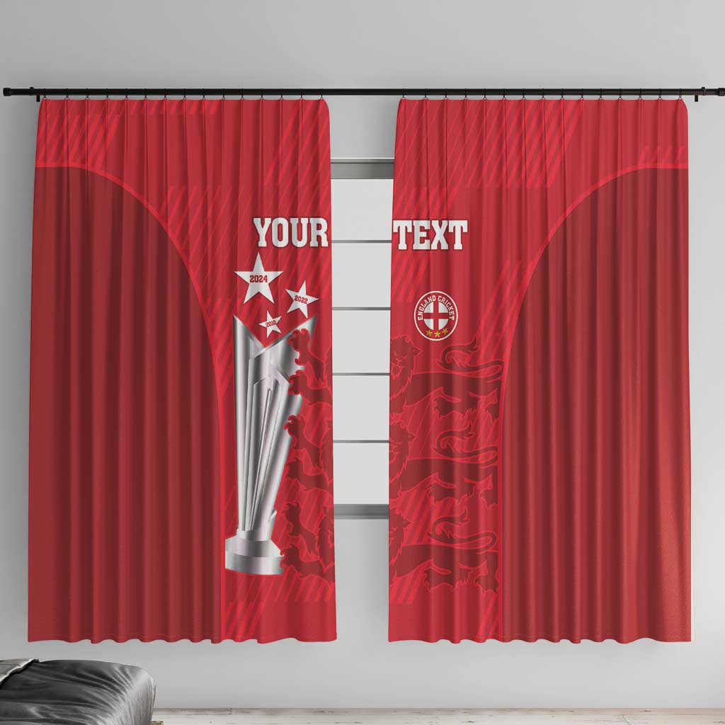 Custom England Cricket Window Curtain 3rd Champions World Cup Proud - Wonder Print Shop