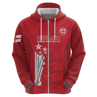 Custom England Cricket Zip Hoodie 3rd Champions World Cup Proud - Wonder Print Shop