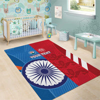 Custom India And England Cricket Area Rug 2024 Together Dynamic Version - Wonder Print Shop