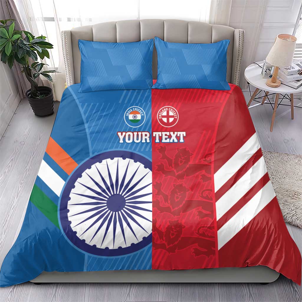 Custom India And England Cricket Bedding Set 2024 Together Dynamic Version - Wonder Print Shop