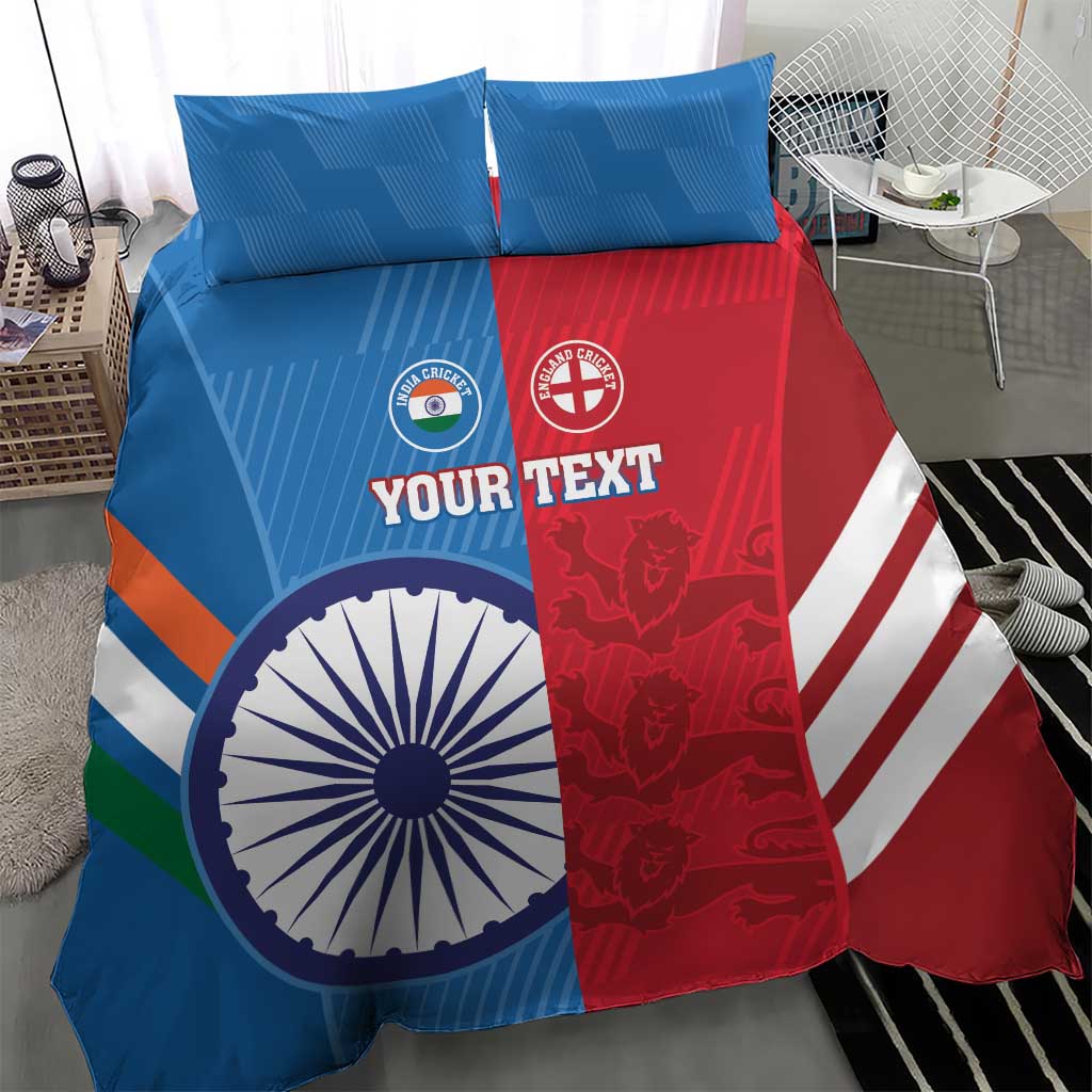 Custom India And England Cricket Bedding Set 2024 Together Dynamic Version - Wonder Print Shop