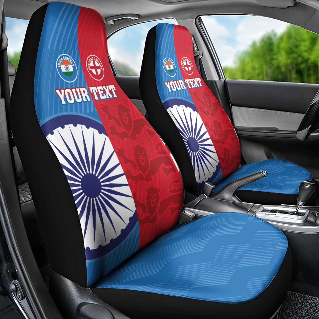 Custom India And England Cricket Car Seat Cover 2024 Together Dynamic Version - Wonder Print Shop