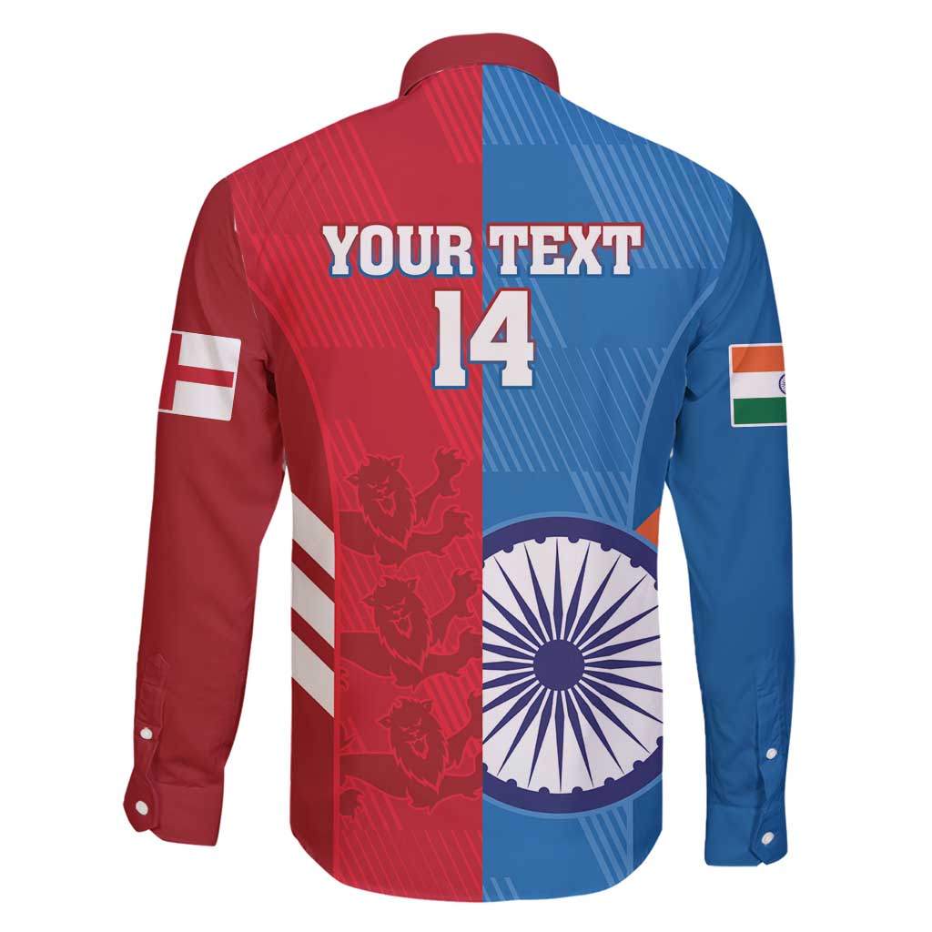 Custom India And England Cricket Family Matching Long Sleeve Bodycon Dress and Hawaiian Shirt 2024 Together Dynamic Version - Wonder Print Shop