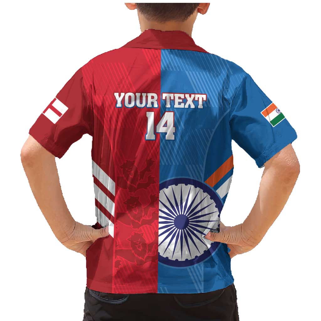 Custom India And England Cricket Family Matching Mermaid Dress and Hawaiian Shirt 2024 Together Dynamic Version - Wonder Print Shop