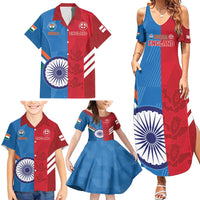 Custom India And England Cricket Family Matching Summer Maxi Dress and Hawaiian Shirt 2024 Together Dynamic Version - Wonder Print Shop