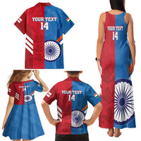 Custom India And England Cricket Family Matching Tank Maxi Dress and Hawaiian Shirt 2024 Together Dynamic Version - Wonder Print Shop