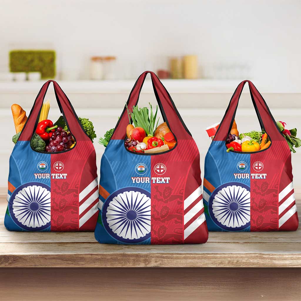 Custom India And England Cricket Grocery Bag Together Dynamic Version