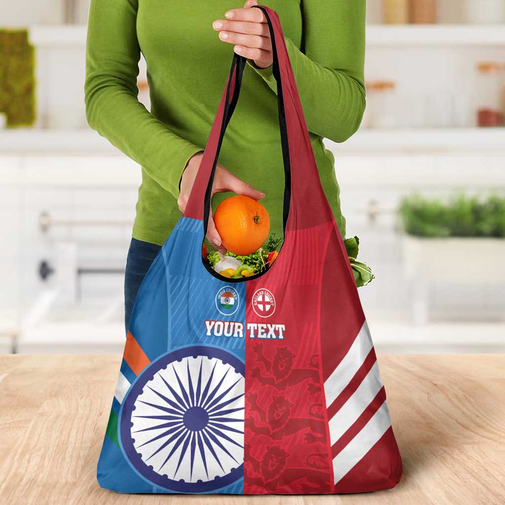 Custom India And England Cricket Grocery Bag Together Dynamic Version