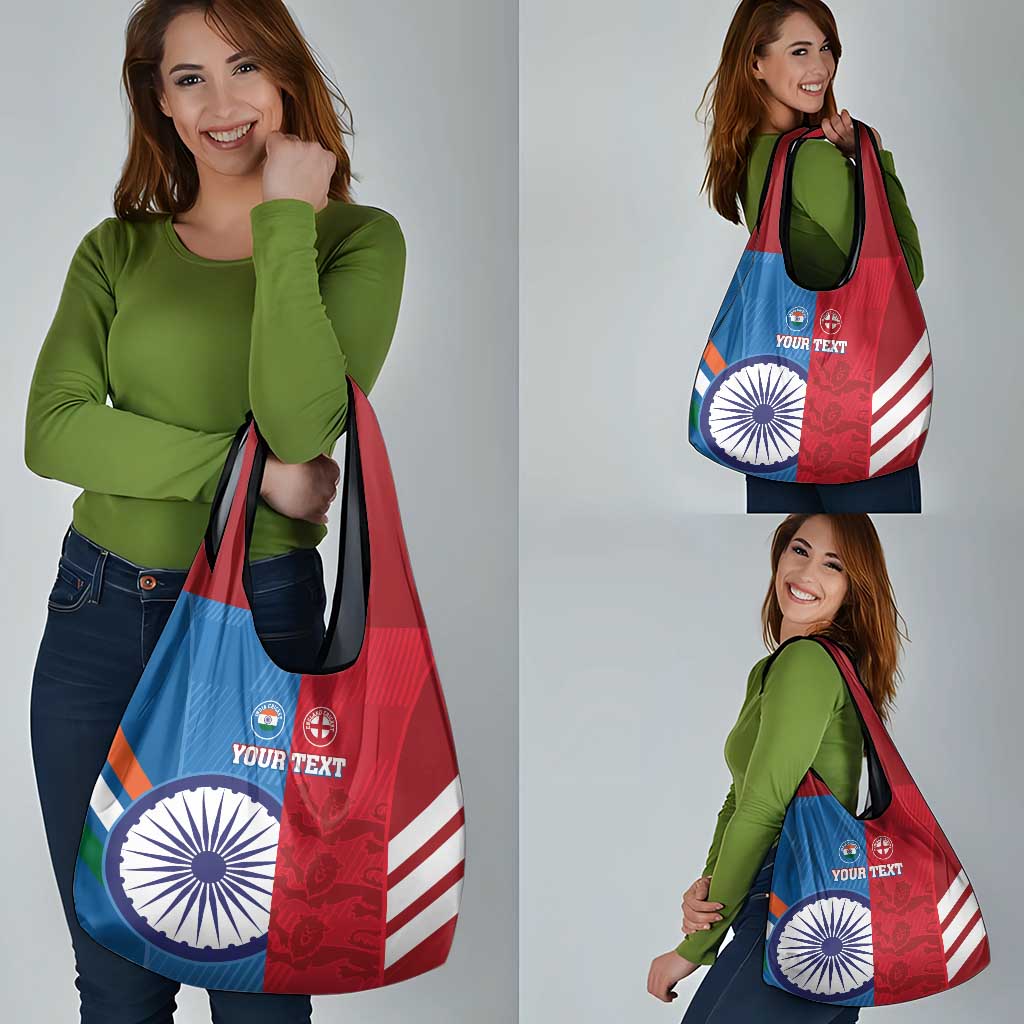 Custom India And England Cricket Grocery Bag Together Dynamic Version