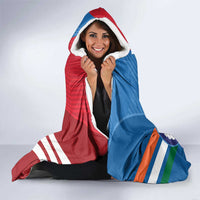 Custom India And England Cricket Hooded Blanket 2024 Together Dynamic Version