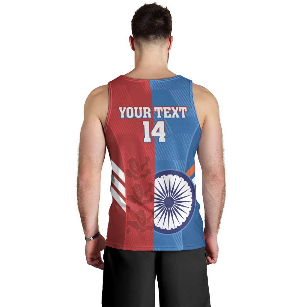 Custom India And England Cricket Men Tank Top 2024 Together Dynamic Version - Wonder Print Shop