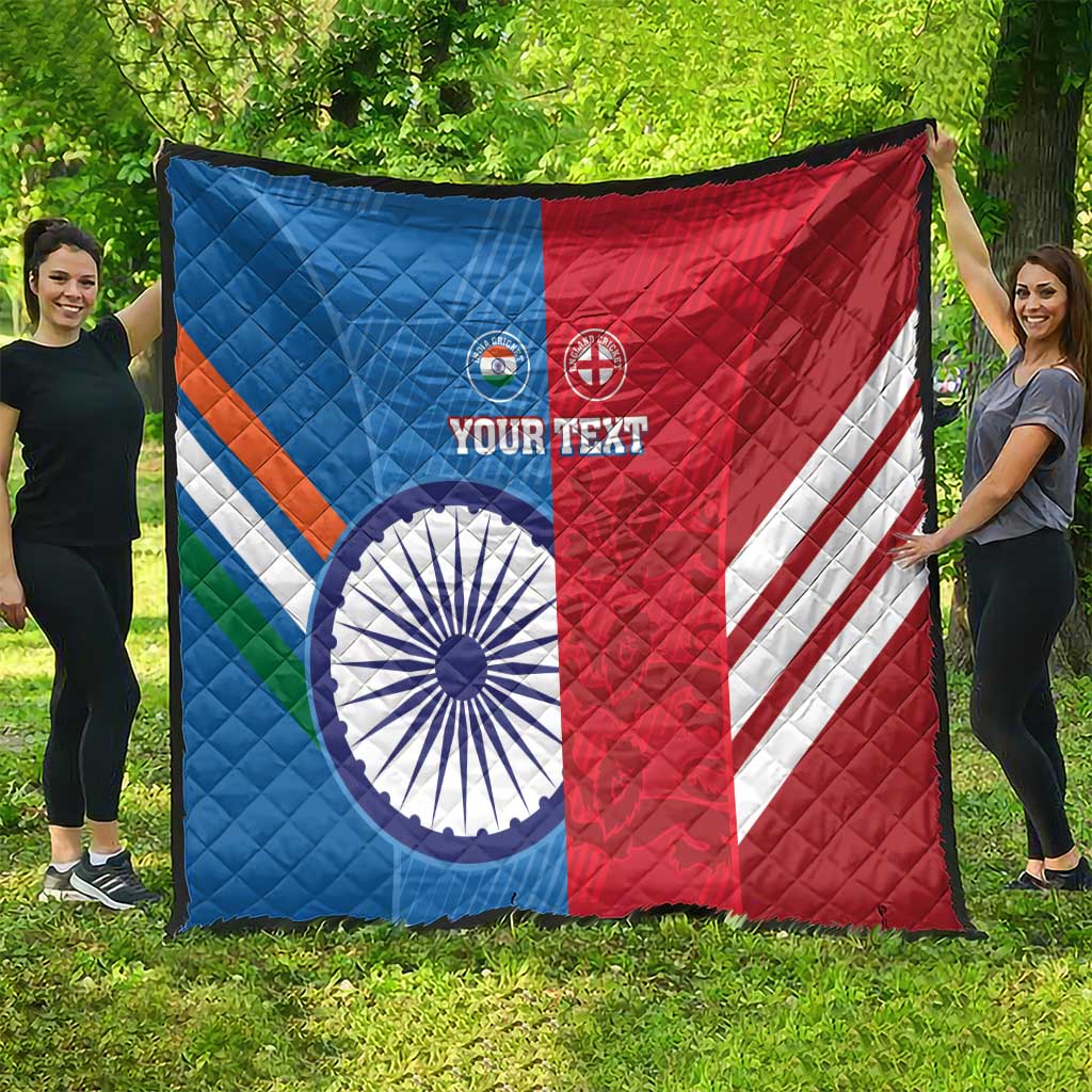 Custom India And England Cricket Quilt 2024 Together Dynamic Version - Wonder Print Shop