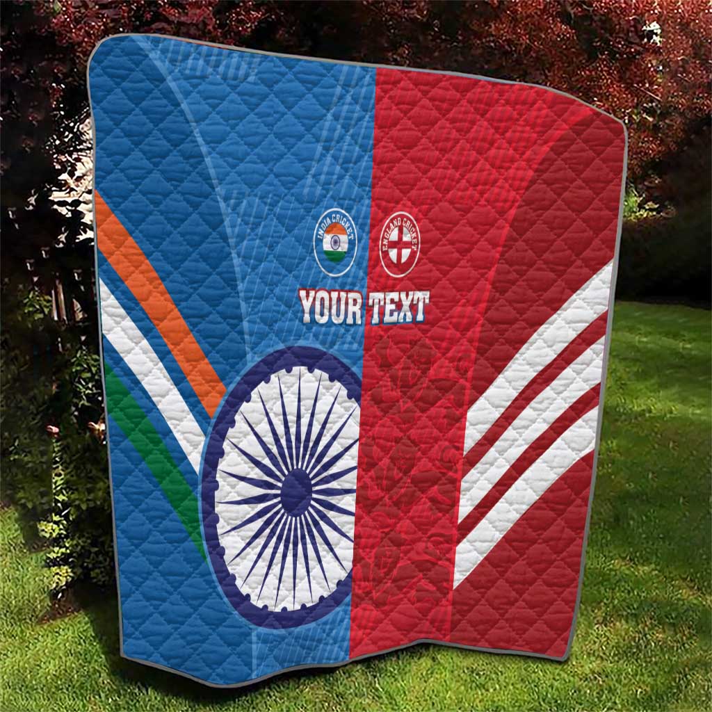 Custom India And England Cricket Quilt 2024 Together Dynamic Version - Wonder Print Shop