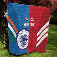 Custom India And England Cricket Quilt 2024 Together Dynamic Version - Wonder Print Shop